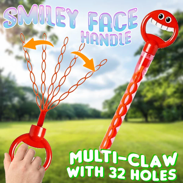 Playtrixlab® Magical 5-Claw Smiley Bubble Stick