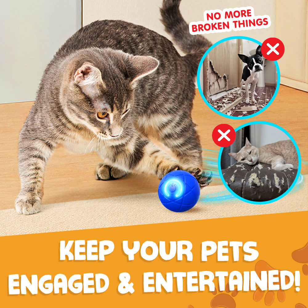 Playtrixlab® Interactive Pet Toys for Dog & Cat Durable Automatic Bouncing & Rolling Ball