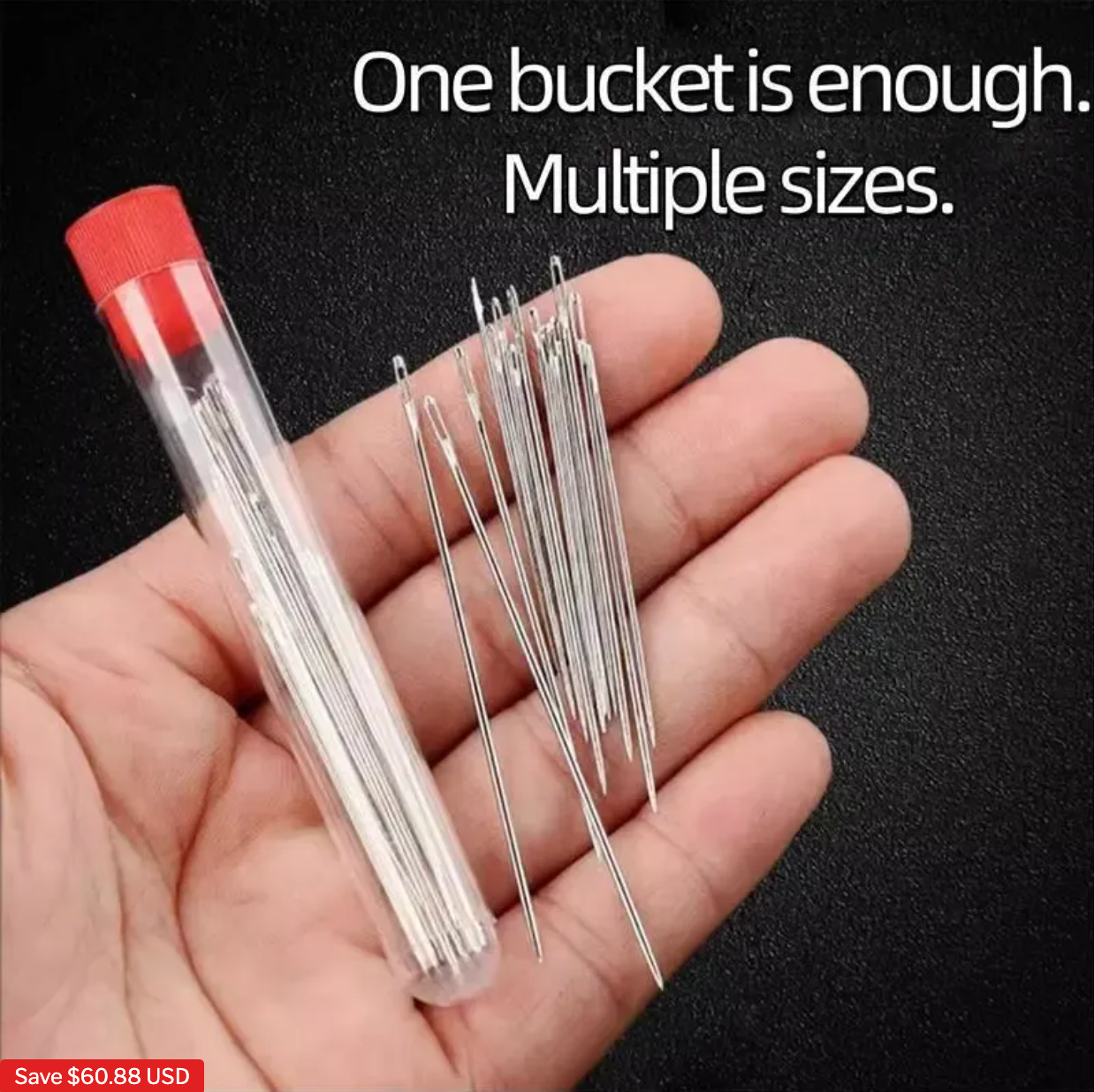 🎄Christmas-Sale 49%Off❤Playtrixlab® 34PCS Big Eye Steel Needles Set