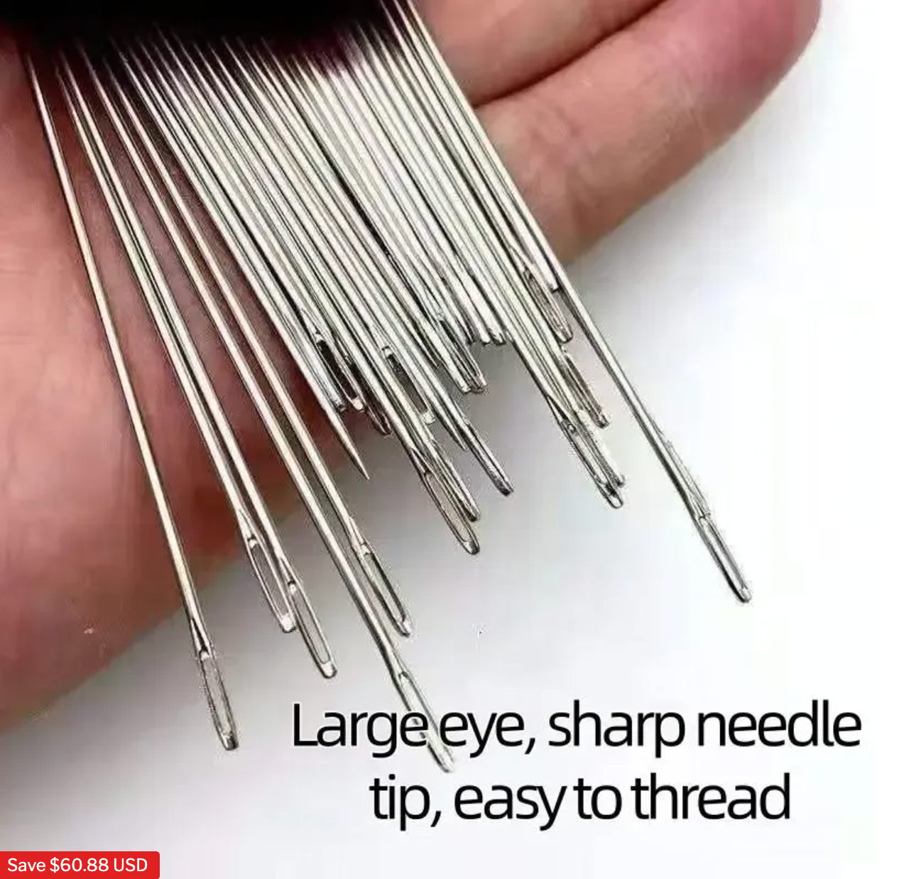 🎄Christmas-Sale 49%Off❤Playtrixlab® 34PCS Big Eye Steel Needles Set