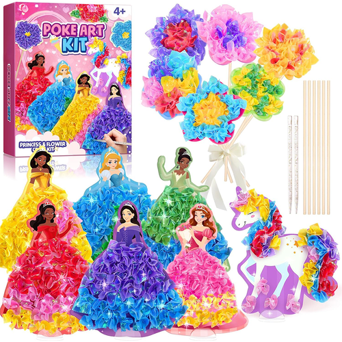 Playtrixlab® Poke-in Art Craft Set 🌺 Mess-Free Activity for Kids 👧👦