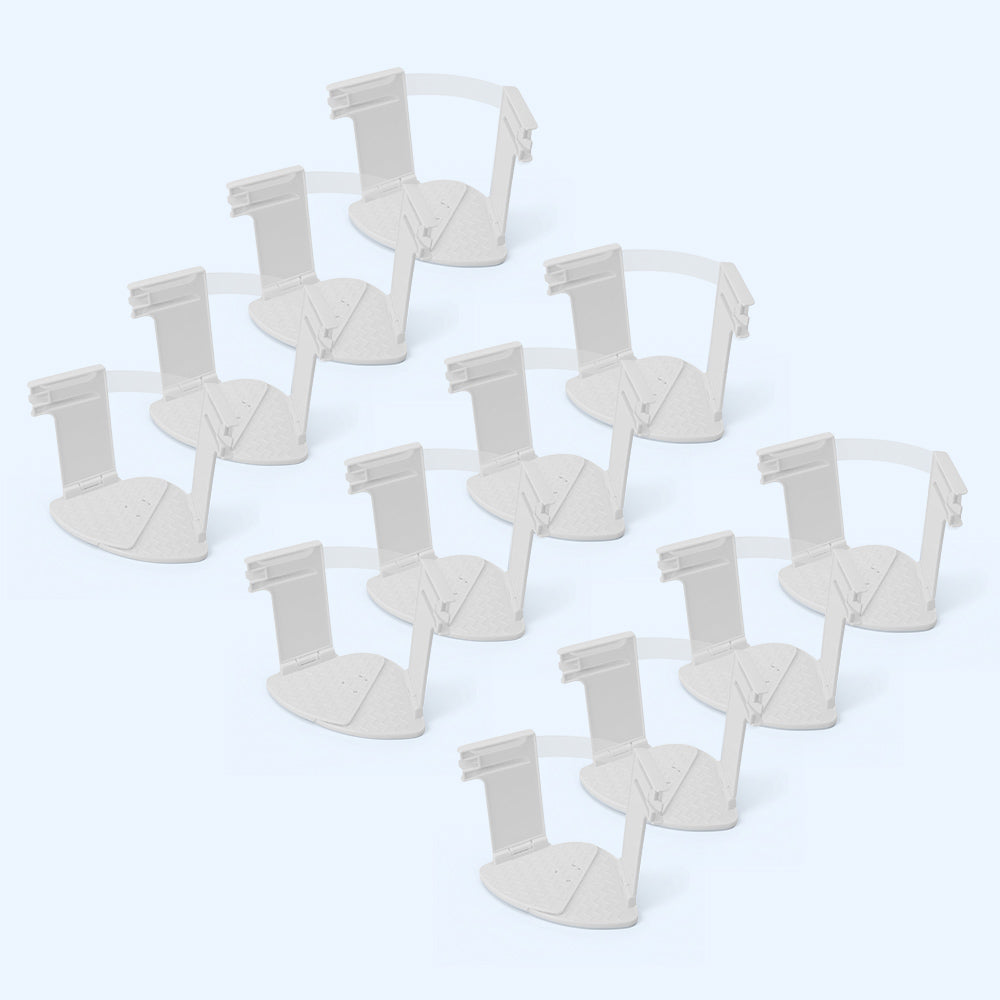 Playtrixlab® MinimalFit Firm Bed Sheet Adjustable Holders with Invisible Strips