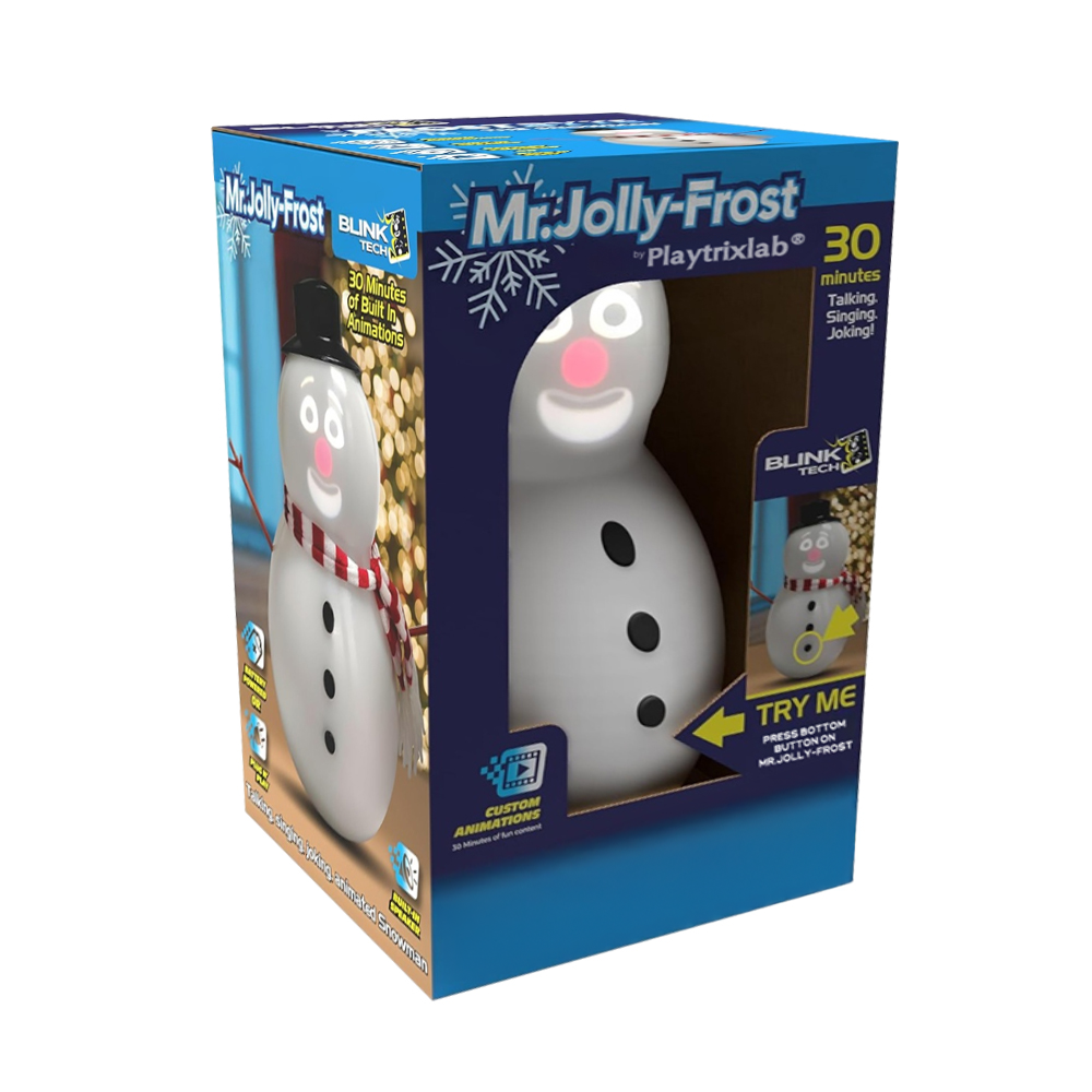 ⛄️Playtrixlab® Mr.Jolly-Frost Talking Blink Snowman with Built in Projector & Speaker🎶