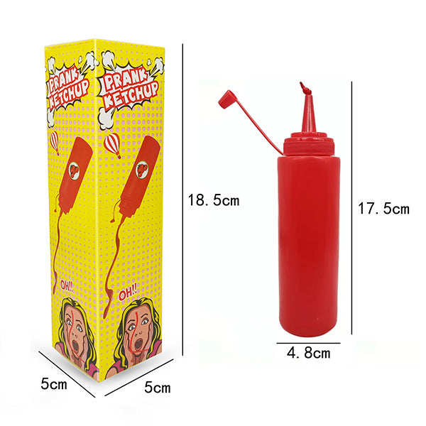 Playtrixlab® Squeeze-Surprise Ketchup Prank Bottle