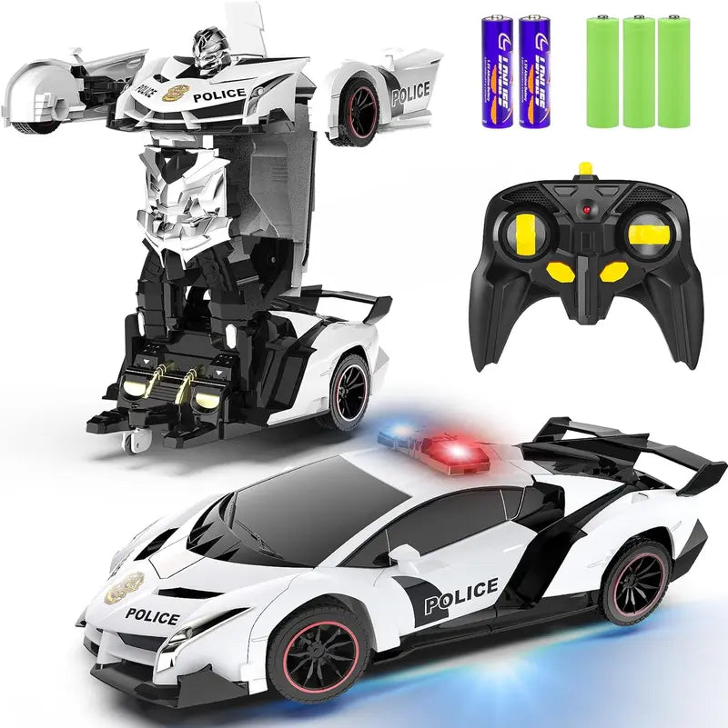 Playtrixlab® Transformer RC Car Flash Robot 🚔