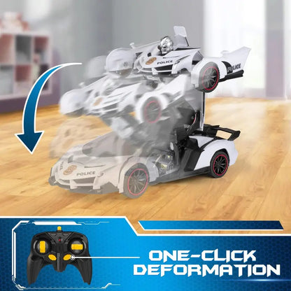 Playtrixlab® Transformer RC Car Flash Robot 🚔