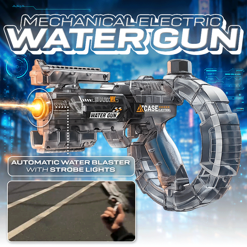 Playtrixlab® Mechanical Electric Water Gun🔫Automatic Water Blaster with Strobe Lights
