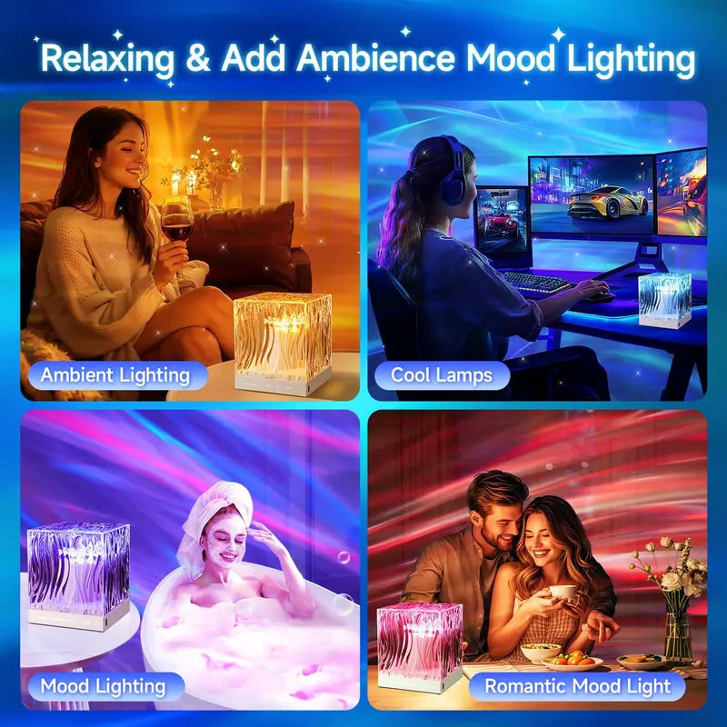 🌈Playtrixlab® Dreamy Aurora Projector Lamp✨Ambient Lighting💡Dimmable+Remote