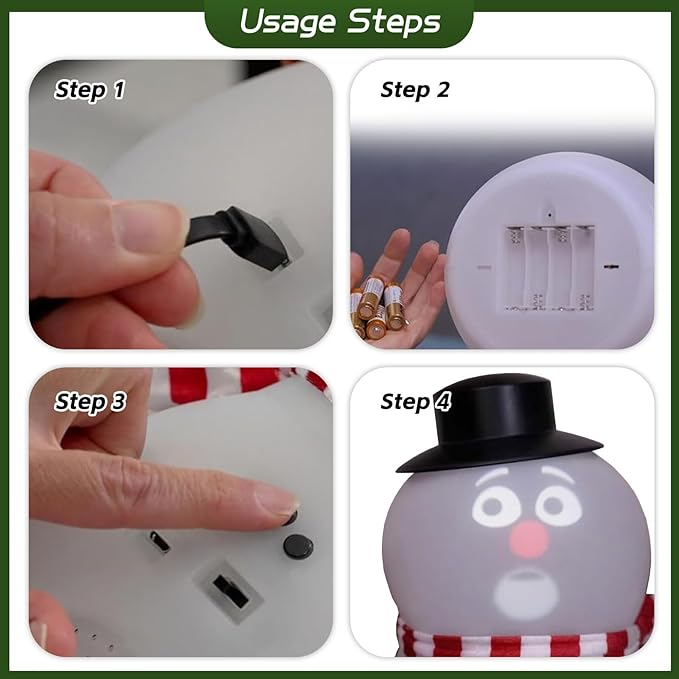 ⛄️Playtrixlab® Mr.Jolly-Frost Talking Blink Snowman with Built in Projector & Speaker🎶