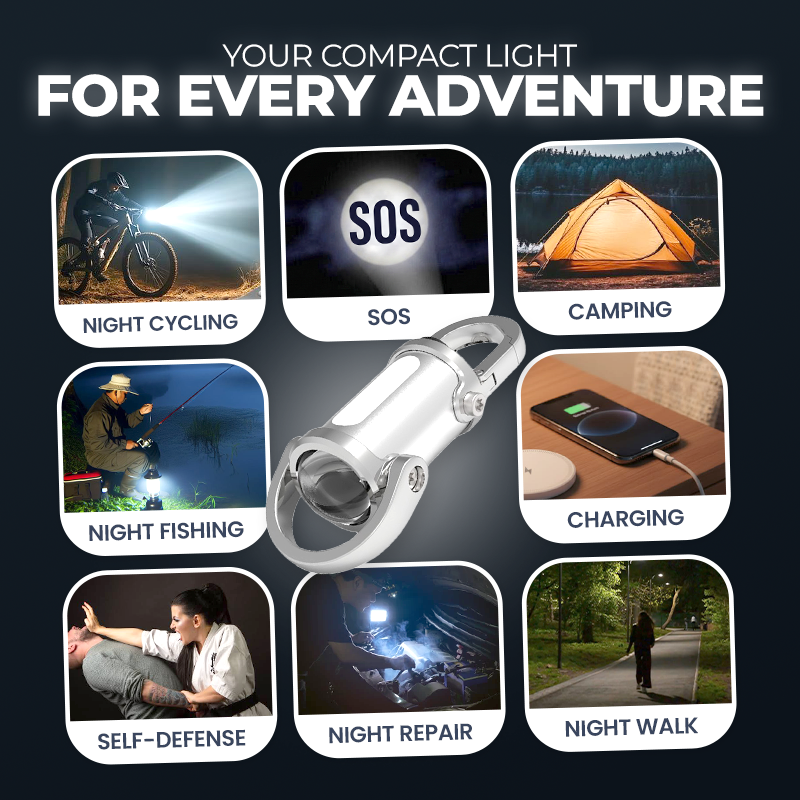 🚨1200LM Keychain Emergency Waterproof Mini Flashlight