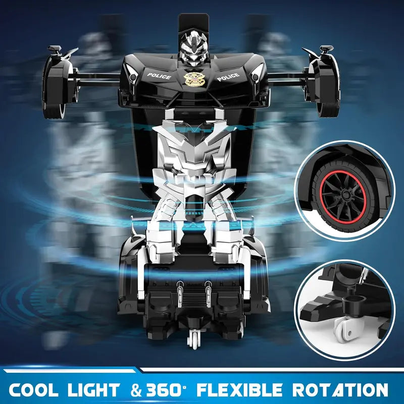 Playtrixlab® Transformer RC Car Flash Robot 🚔