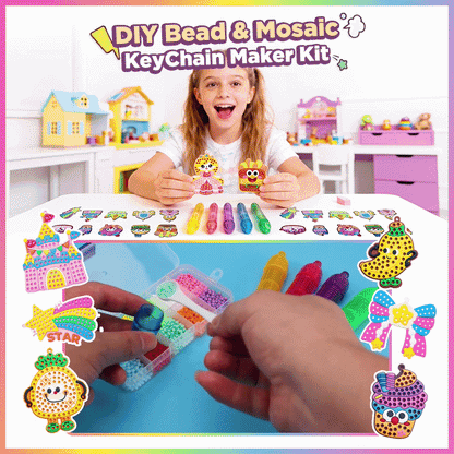 Playtrixlab® PopArt DIY Bead & Mosaic Keychain Maker Kit