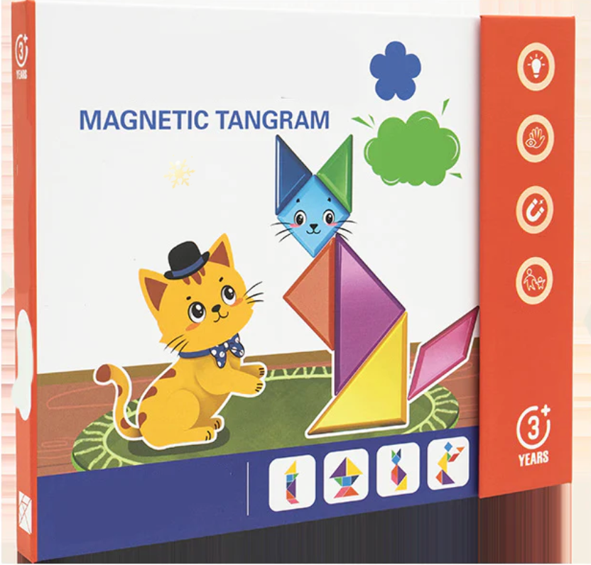 Playtrixlab® Magnetic Tangram Puzzle Set for Kids