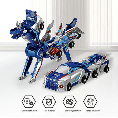 Playtrixlab® Magnetic Dinosaur 2-in-1 Transformer Dragon Car Toy