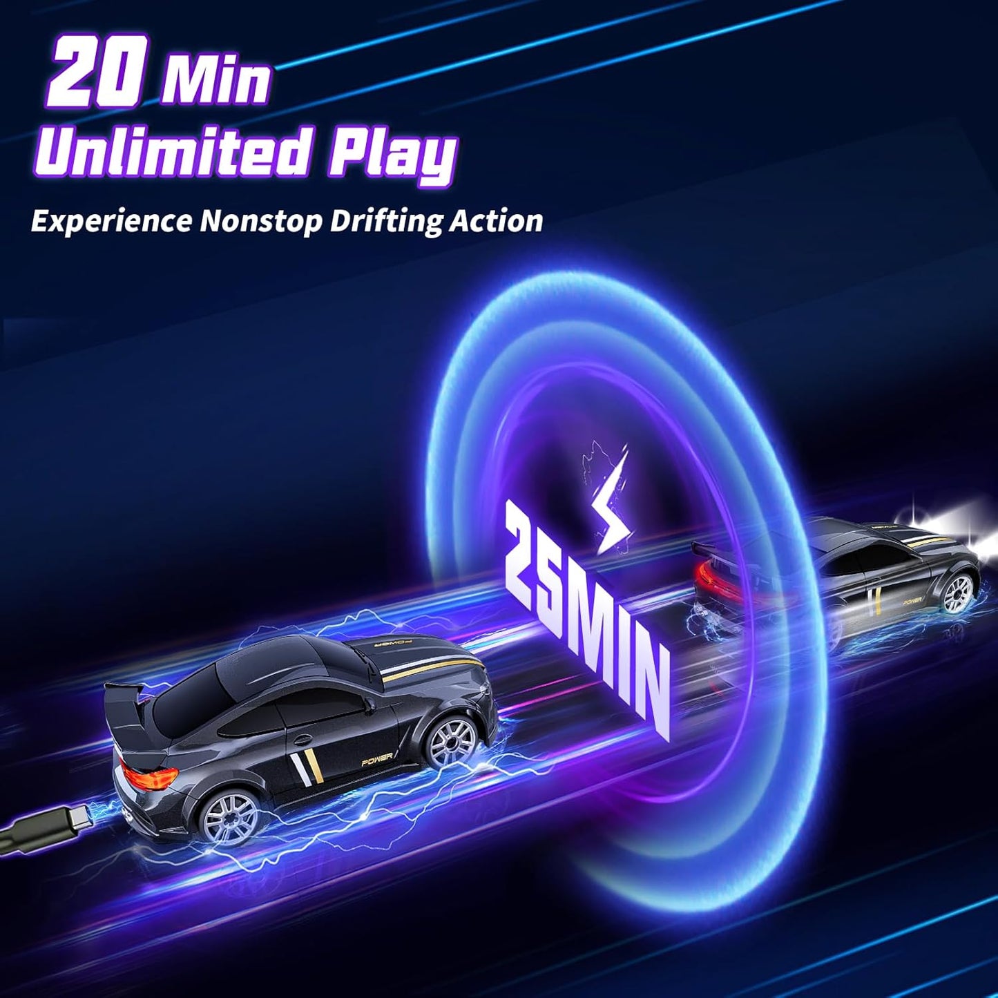 Playtrixlab® 1:64 Scale RC Drift Car