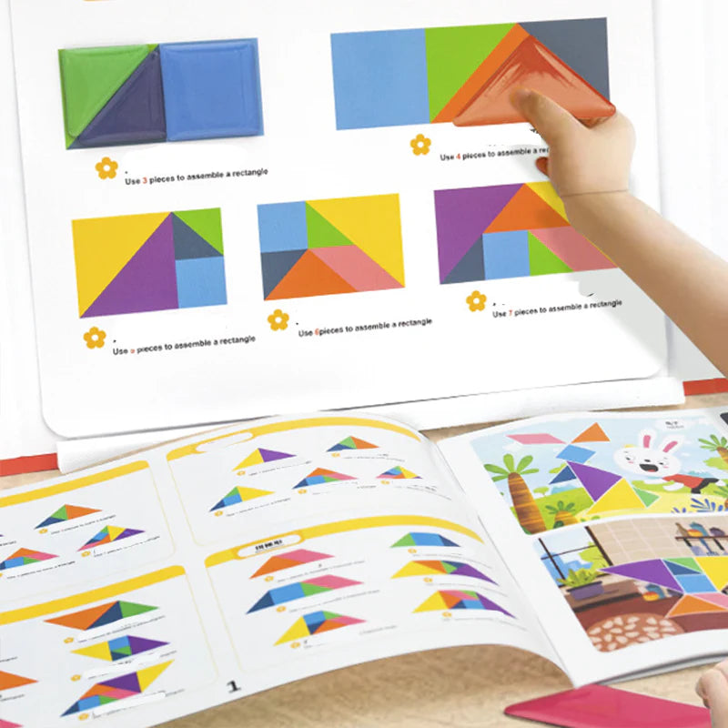 Playtrixlab® Magnetic Tangram Puzzle Set for Kids
