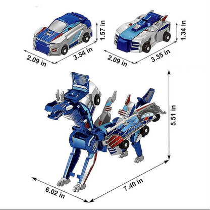 Playtrixlab® Magnetic Dinosaur 2-in-1 Transformer Dragon Car Toy