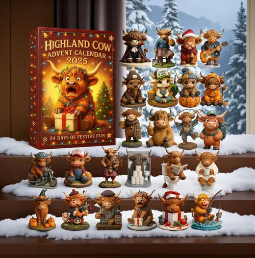 Playtrixlab® 2025 Highland Cow Advent Calendar