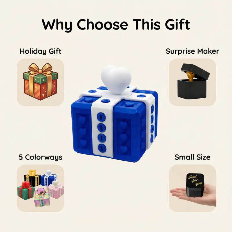 Playtrixlab® Pop Up 3D Printed Gag Gift Box (with screws)