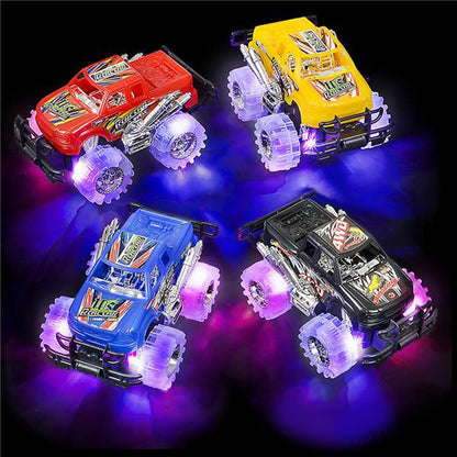 Playtrixlab® GlowCrushers Light-Up Monster Trucks🛞Friction Powered Push-and-Go Cars with LED Wheels | Ages 3+