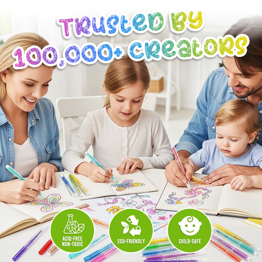 Playtrixlab® Unique Colors Magic Gel Pens Set