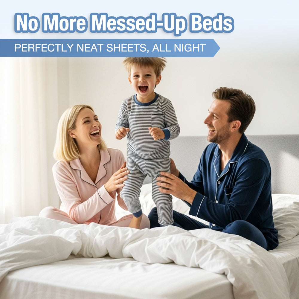 Playtrixlab® MinimalFit Firm Bed Sheet Adjustable Holders with Invisible Strips