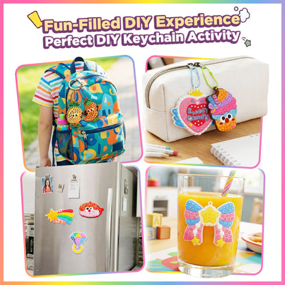 Playtrixlab® PopArt DIY Bead & Mosaic Keychain Maker Kit