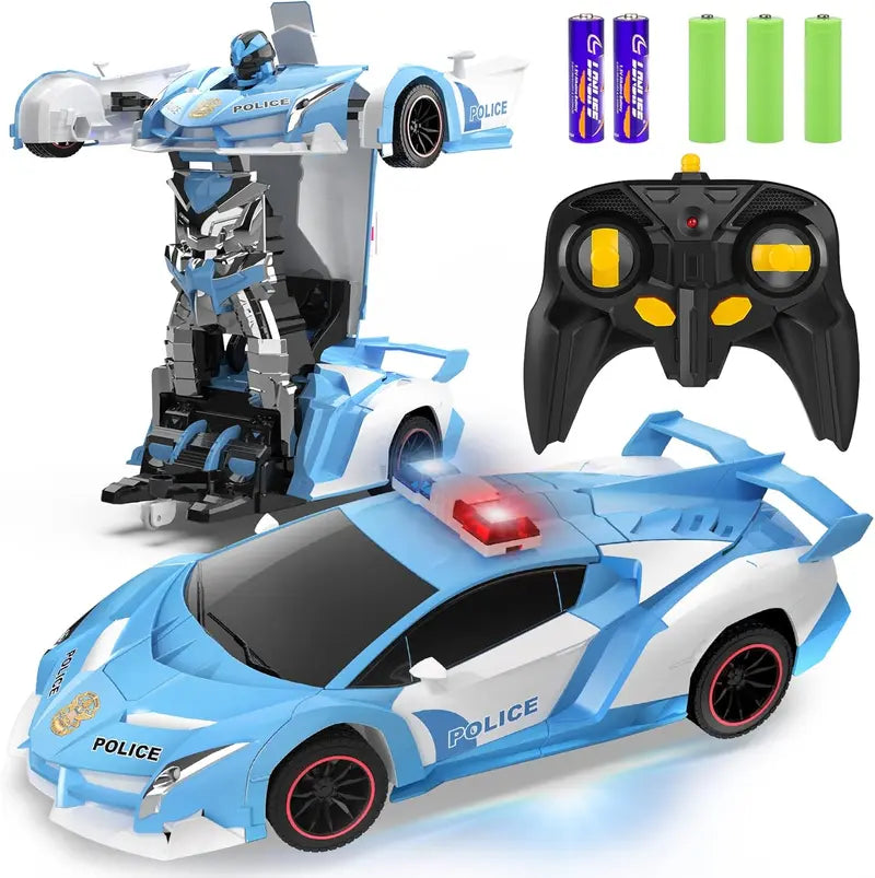 Playtrixlab® Transformer RC Car Flash Robot 🚔