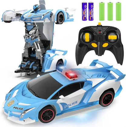 Playtrixlab® Transformer RC Car Flash Robot 🚔