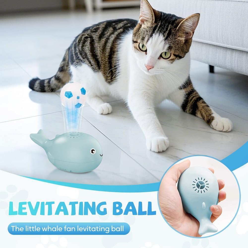 Playtrixlab® Whale Floating Interactive Self-Play Cat Toy