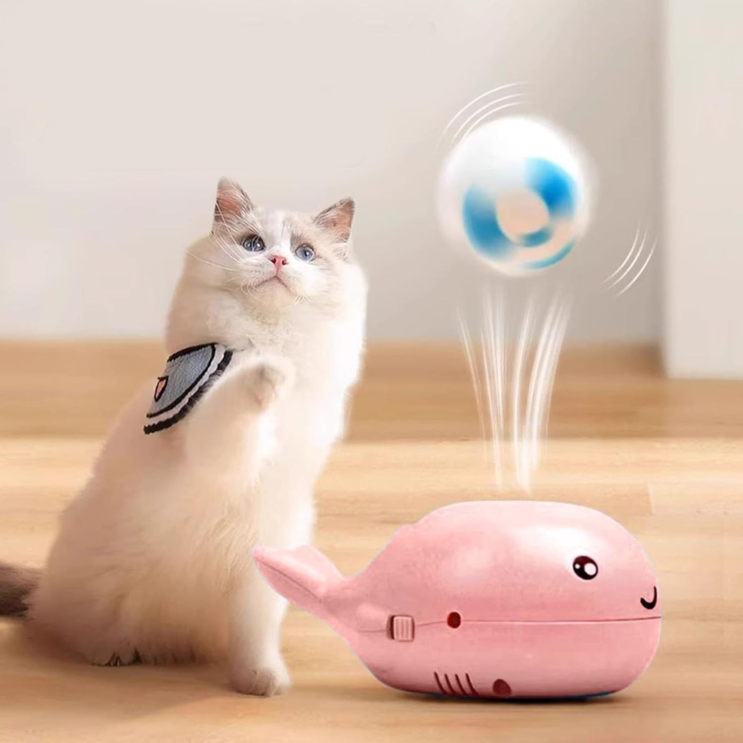 Playtrixlab® Whale Floating Interactive Self-Play Cat Toy