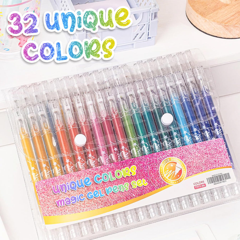 Playtrixlab® Unique Colors Magic Gel Pens Set