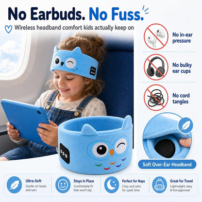 Playtrixlab® OwlNite Kids 2-in-1 Sleep Mask & Headband