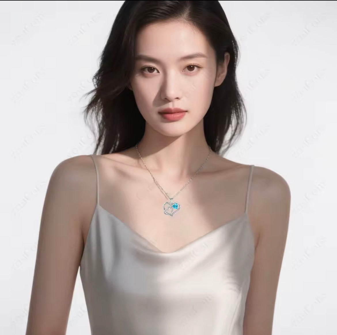 Playtrixlab® Heart Pendant Necklace & Rose Gift Box Set – Romantic Gift for Her 🌹Rose + Gift Bag + Card