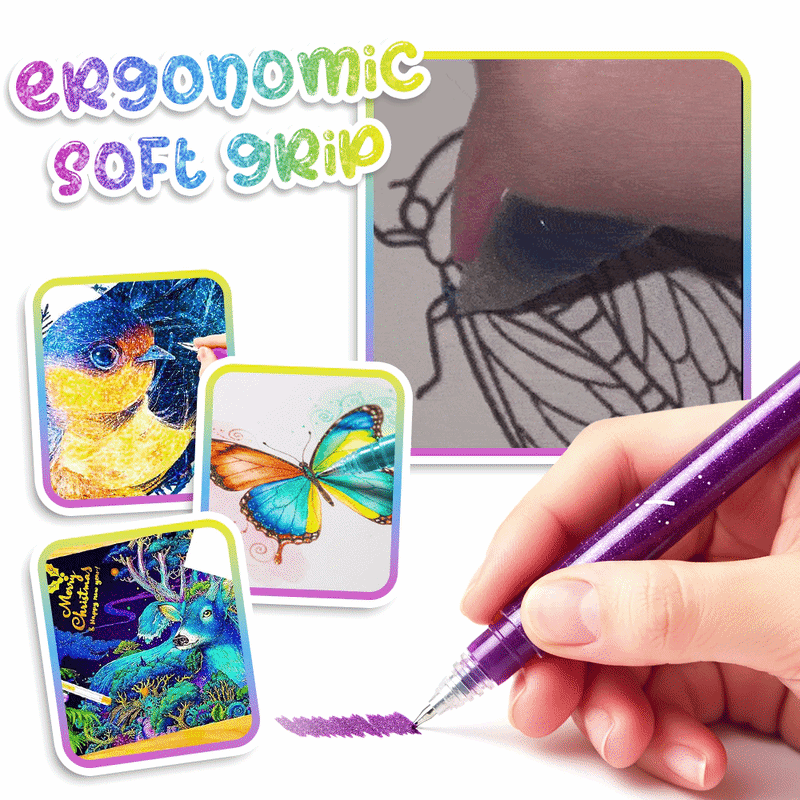 Playtrixlab® Unique Colors Magic Gel Pens Set