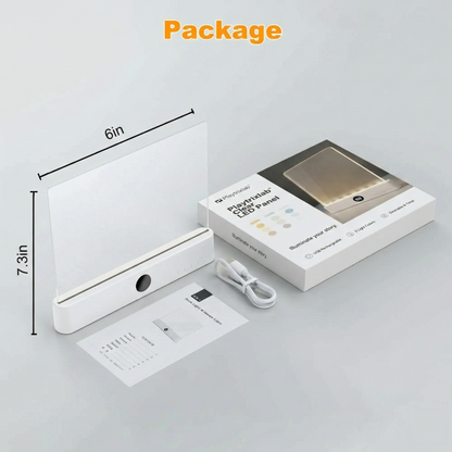 📖Playtrixlab® Clear LED Panel Plate Reading Book Light🌟Full Page Light for Reading in Bed at Night