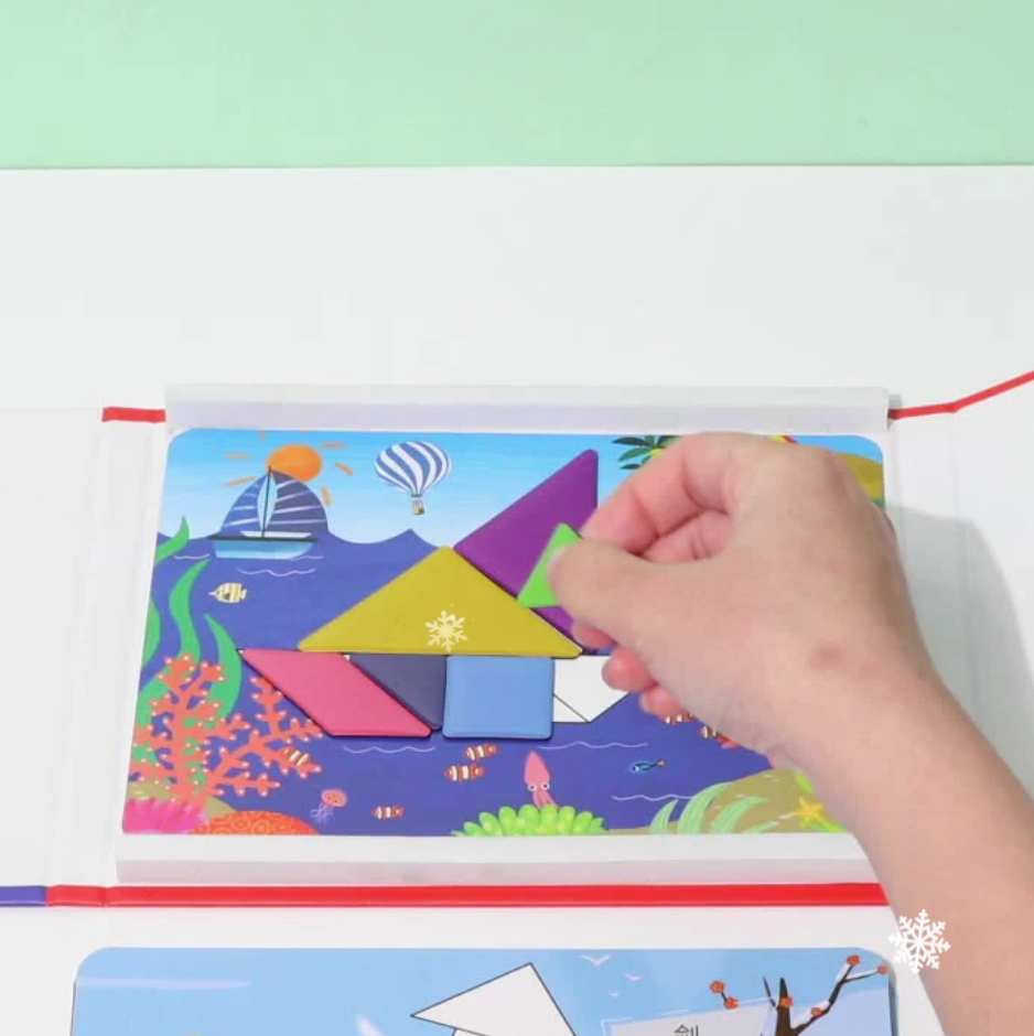 Playtrixlab® Magnetic Tangram Puzzle Set for Kids