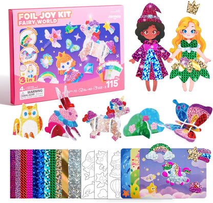 Playtrixlab® Foil Art Craft Mess-Free Coloring Kit