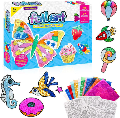 Playtrixlab® Foil Art Craft Mess-Free Coloring Kit