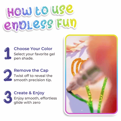 Playtrixlab® Unique Colors Magic Gel Pens Set