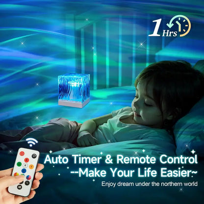 🌈Playtrixlab® Dreamy Aurora Projector Lamp✨Ambient Lighting💡Dimmable+Remote