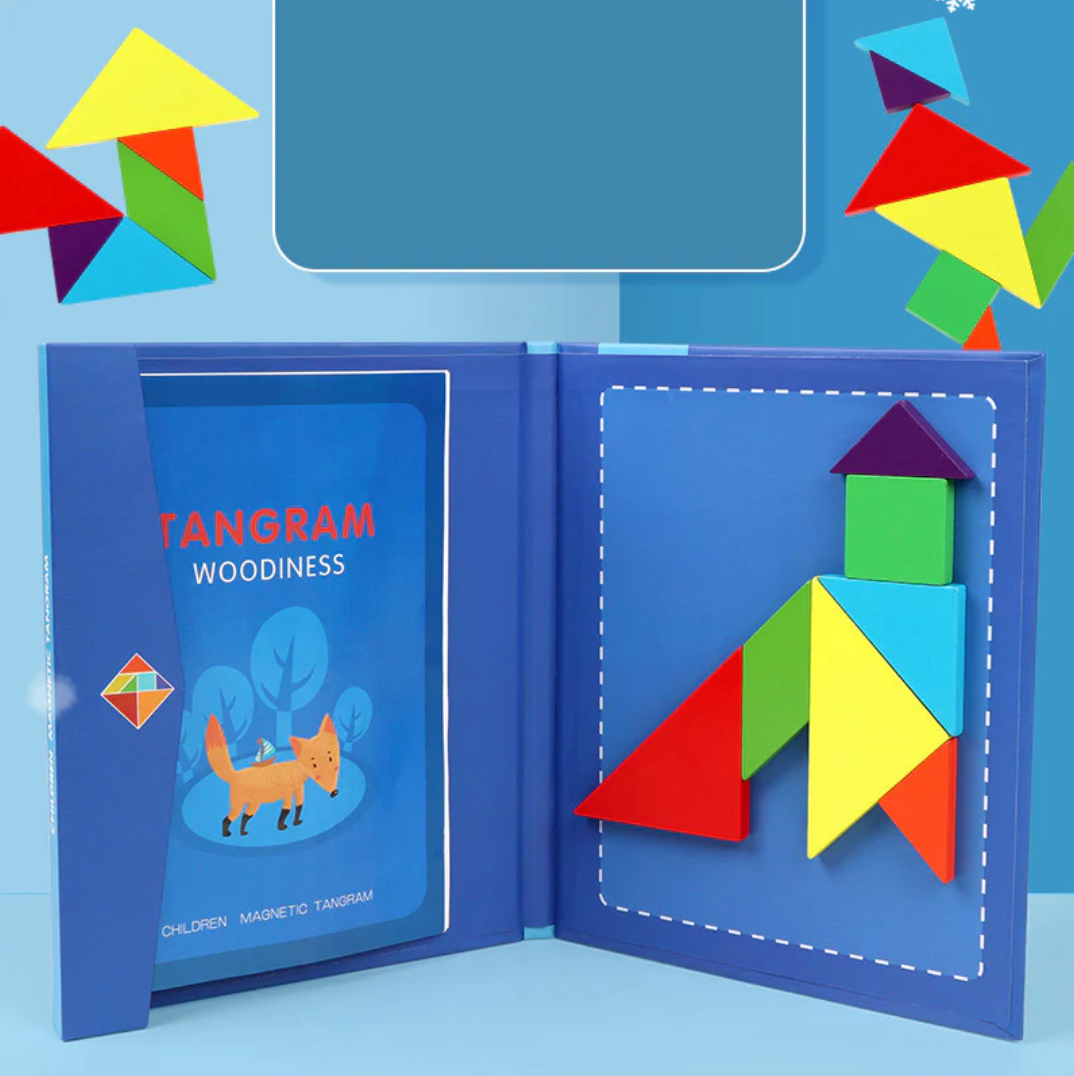 Playtrixlab® Magnetic Tangram Puzzle Set for Kids
