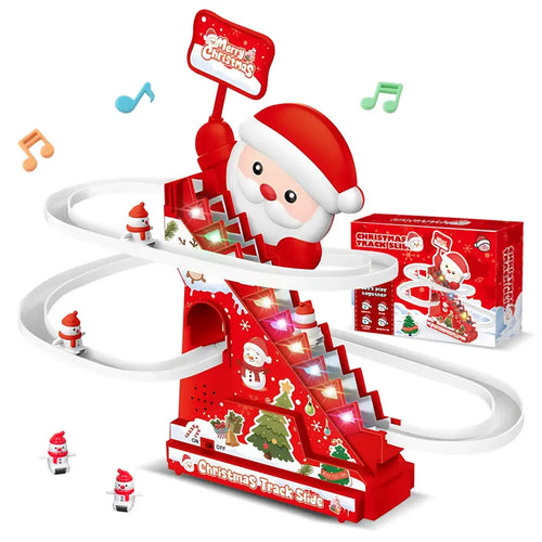 Playtrixlab® Climbing Stairs Electric Music Santa Claus 🎅🏻🎶