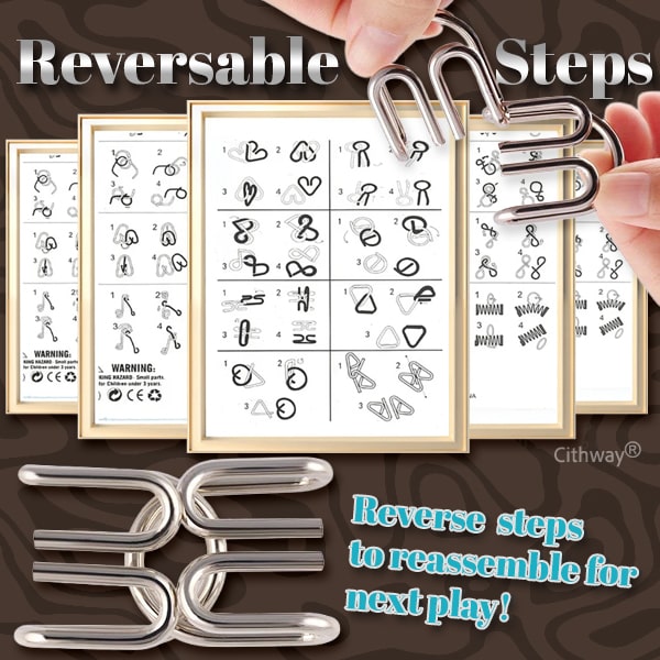 Playtrixlab® 3D Metal Challenge Puzzle Toy