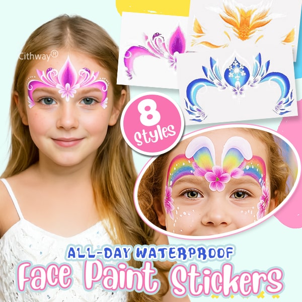 Playtrixlab® Easy-Stick Realistic Face Paint Sticker Set (8PCS)
