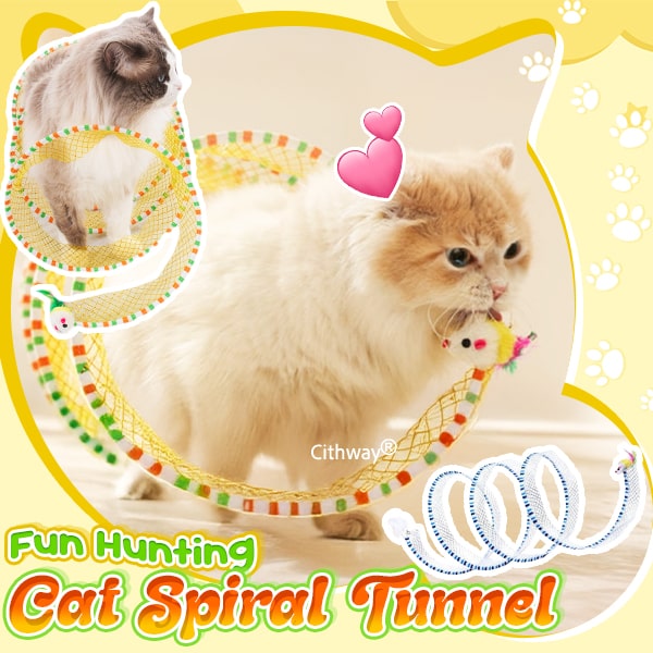 Playtrixlab® Self-play Cat Hunting Spiral Tunnel Toy