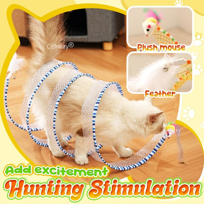 Playtrixlab® Self-play Cat Hunting Spiral Tunnel Toy