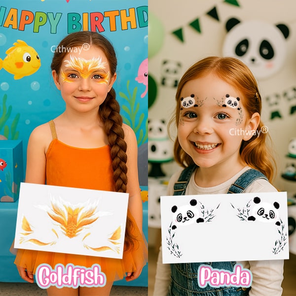 Playtrixlab® Easy-Stick Realistic Face Paint Sticker Set (8PCS)