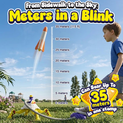 Playtrixlab® Children's Foot-stepping Rocket Toy