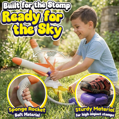 Playtrixlab® Children's Foot-stepping Rocket Toy